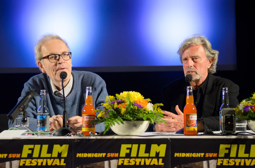 Peter von Bagh ja Philip Kaufman torstain aamukeskustelussa