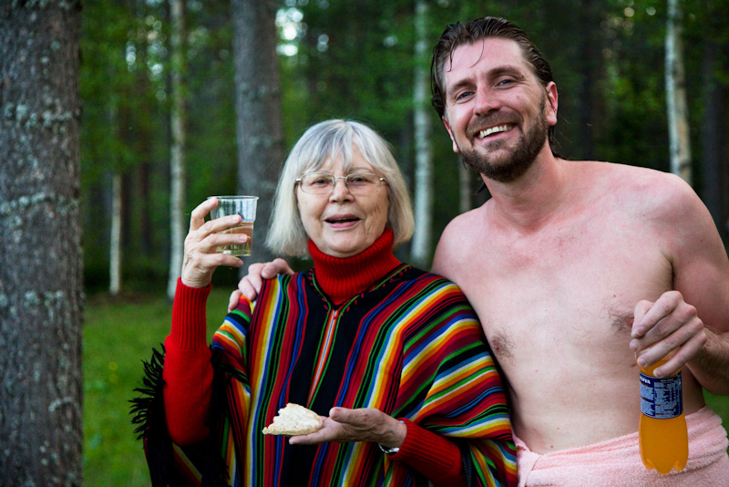 Harriet Andersson ja saunanraikas Ruben Östlund