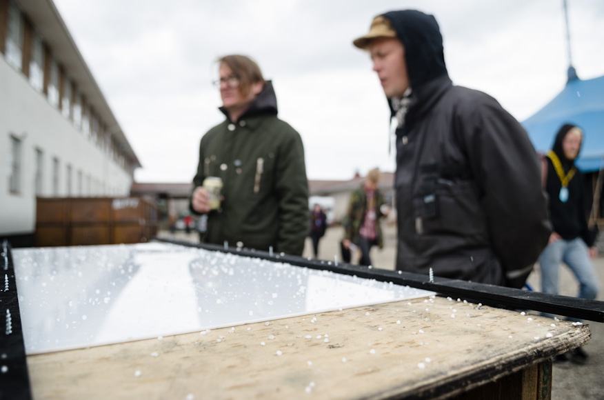 Keskiviikkona satoi rakeita