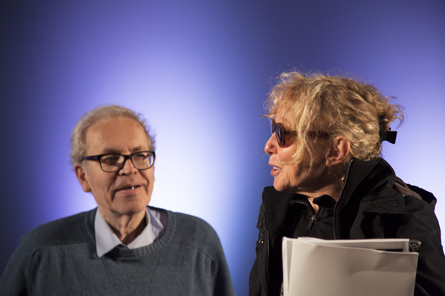 Peter von Bagh ja Claire Denis aamukeskustelun jälkeen